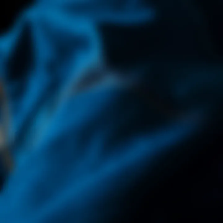 Close-up of the fabric texture of dark blue denim