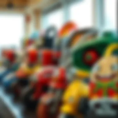 Cultural Significance of Toy Machines Collection A collection of toy machines displayed, illustrating their cultural significance