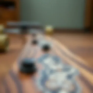 Close-up view of a real wood fingerboard showcasing intricate details.