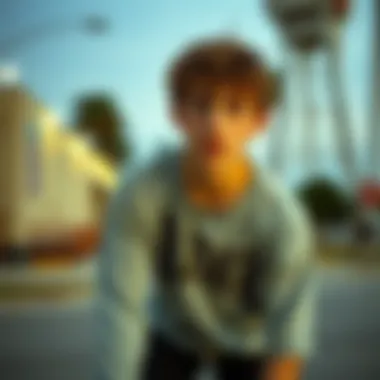 Tony Hawk's Early Career A vintage photograph of Tony Hawk during his early skateboarding career