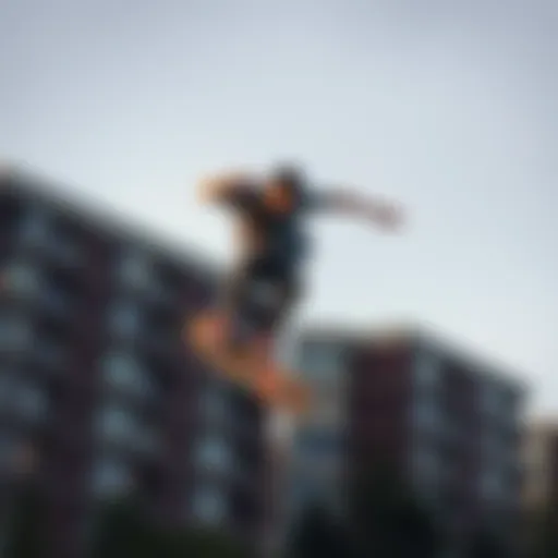 Tony Hawk performing an iconic skateboarding trick in mid-air