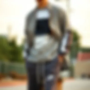 Fashionable outfit featuring joggers and skate gear