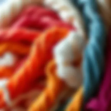 Textural Diversity of Recycled Cotton A close-up of recycled cotton fibers showcasing their texture and color variations.