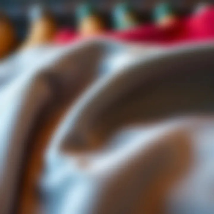 Premium Fabric Close-Up Close-up of premium fabric for shorts