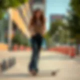 A chic pair of black flare pants styled for a casual outing