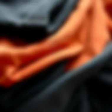 Fabric Options for Black Flare Pants A close-up of different fabrics used in black flare pants