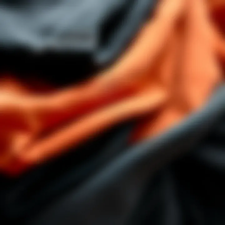 Fabric Options for Black Flare Pants A close-up of different fabrics used in black flare pants