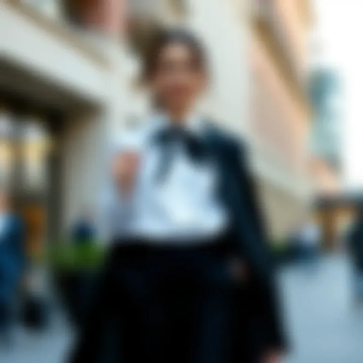 Elegant Formal Wear with Black Flare Pants An elegant ensemble featuring black flare pants for a formal event