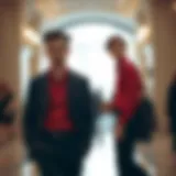 Formal Styling of Red Button-Up Shirts Elegant red button-up shirt styled for a formal occasion