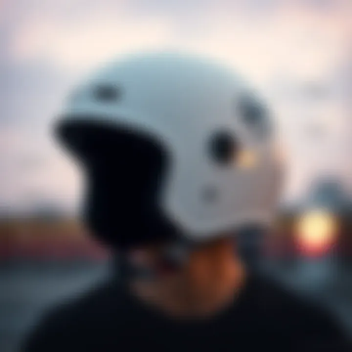 Materials and Innovations in White Skateboard Helmets An infographic illustrating the materials used in white skateboard helmets