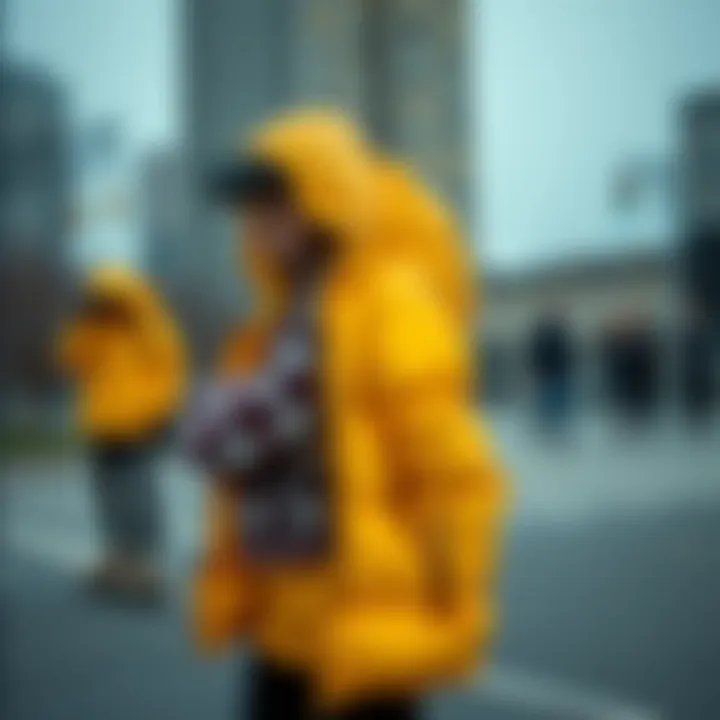 Versatile Pairing Techniques for Fashion Enthusiasts An array of pairing options featuring the yellow puff coat with various outfits