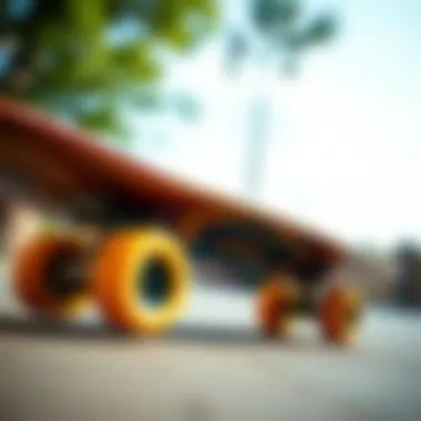 Evolution of Skateboard Design A vintage skateboard showcasing traditional design