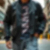 Urban Bomber Style Stylish bomber jacket in urban setting