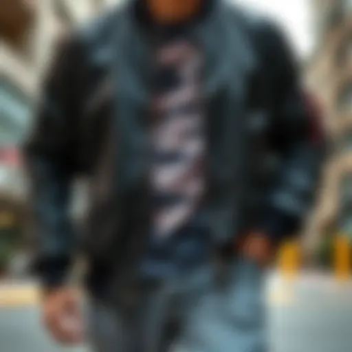 Urban Bomber Style Stylish bomber jacket in urban setting