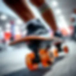 Close-up of true catalyst skate design showcasing innovative features