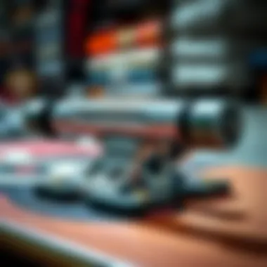 Detailed view of 10 inch skateboard truck components