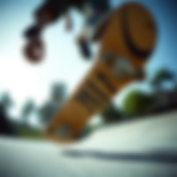 Dynamic perspective of a skateboarder utilizing a pit viper frame in action