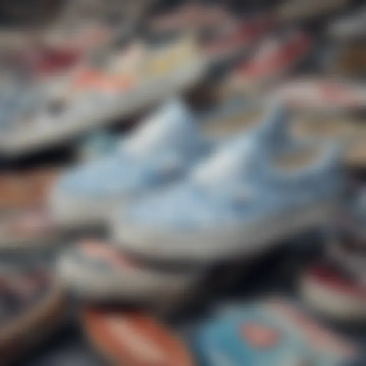 Historical collage of Vans shoes over the decades