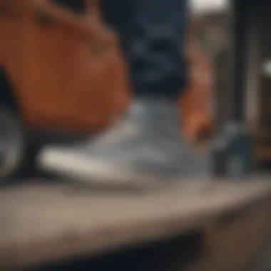 An individual maintaining and caring for their Vans mule shoes