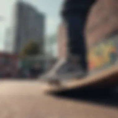 Vans Old Skool Original paired with skateboarding gear in an urban setting