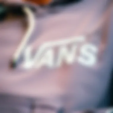 A close-up of the fabric and stitching of the Vans Pride hoodie, emphasizing quality craftsmanship.