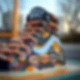 A close-up view showcasing the intricate detailing of the Vans SK8-Hi Limited Edition sneakers.