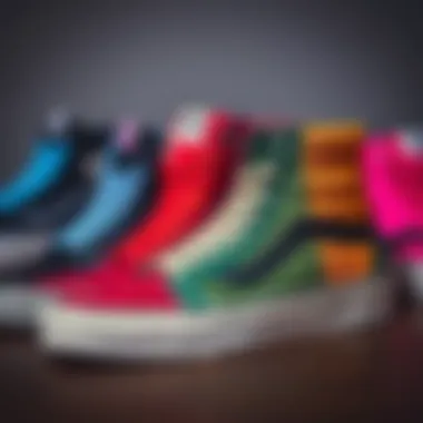 Diverse Colorways of Vans SK8-Hi Limited Edition A vibrant display of the various colorways and styles of the Vans SK8-Hi Limited Edition.