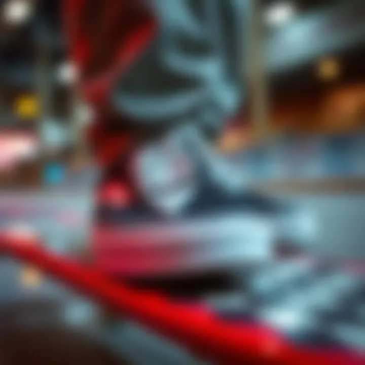 Vans shoes featured prominently in a skateboarding culture setting