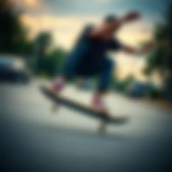 A skateboarder performing tricks in Vans shoes