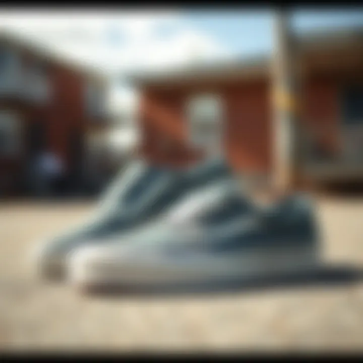 Fashion Versatility of Vans Slide Sneakers An artistic representation of Vans slide sneakers, highlighting their versatility in fashion