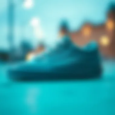 Vans Ultramarine Teal shoe showcasing its intricate design