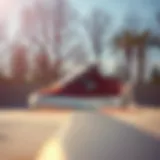Etnies Shoes at a Skate Park Etnies shoes displayed on a skate park