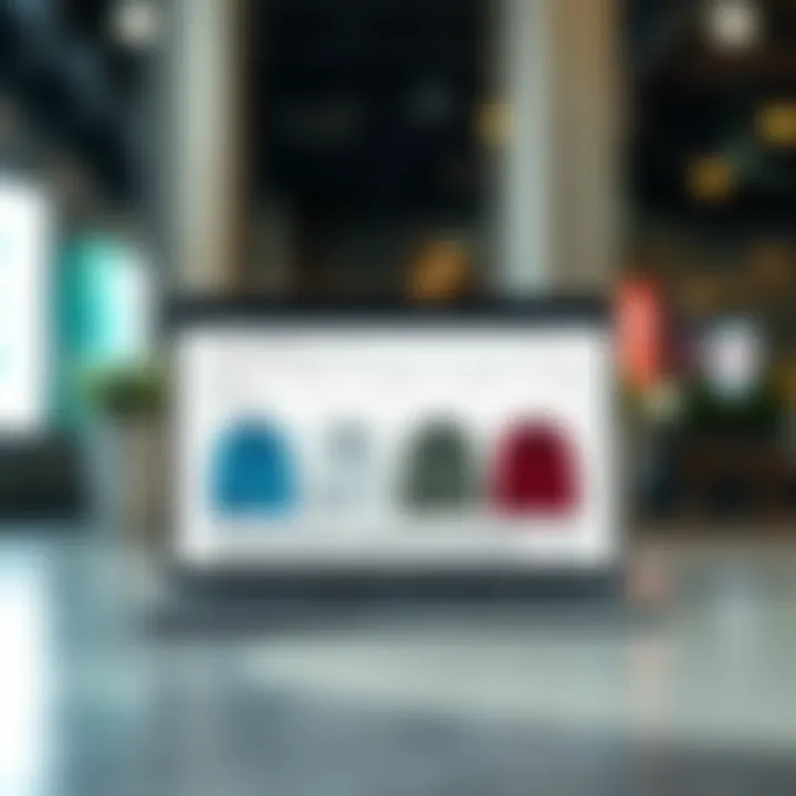 An online shopping interface showcasing various button-up shirts with filters for size and color.